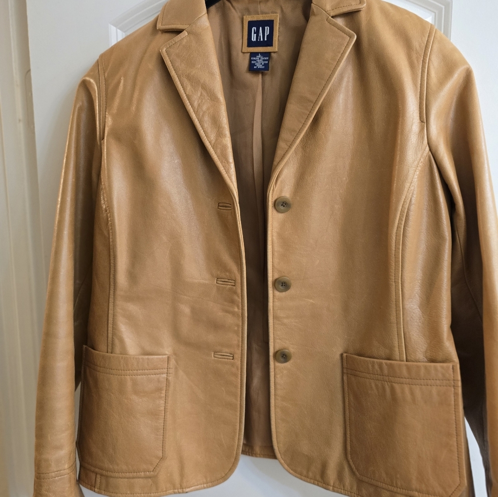 GAP leather tan jacket